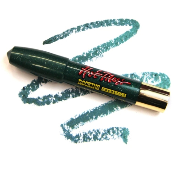 🆕 Rockins Cosmetics Glitter Gel Green Eye Pen - Picture 3 of 10